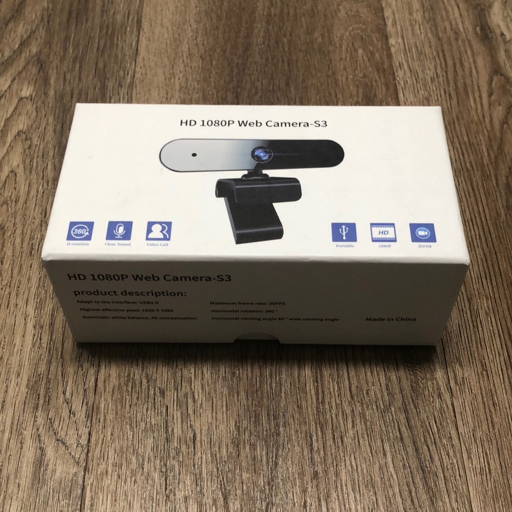 *NWB* Crazy 5 Webcam with Microphone, Full HD 1080p, Plug & Play USB Webcam